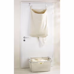 WENKO Canguro panier à linge 65 L Coton, Acier inoxydable Beige, Argent - Vue supplémentaire 4