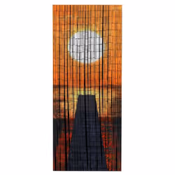 WENKO Rideau de bambou Coucher de soleil, Multicolore, Image, 900 mm, 2000 mm