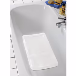 WENKO Tapis de baignoire Florida Blanc extra-long antidérapant ventouses