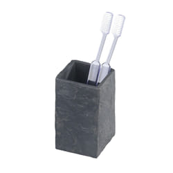 WENKO Slate Rock Polyrésine Carré Unique Ensemble d'accessoires pour salle de bain