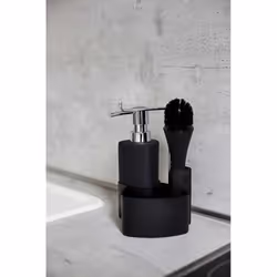 WENKO 3620117800 Distributeur de savon 0,38 L Noir