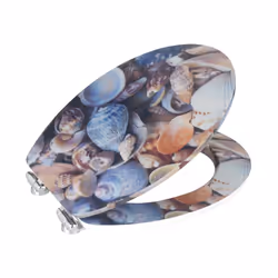 WENKO Sea Shell Abattant souple Panneaux MDF Multicolore