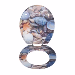 WENKO Sea Shell Abattant souple Panneaux MDF Multicolore