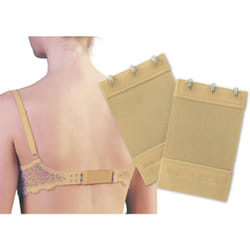 Extension soutien gorge couleur chair, rallonge soutien gorge 3 crochets, jusqu'à 9 cm, Lot de 4, Élasthanne - Polyester, 5,8x9,2 cm, beige - Beige