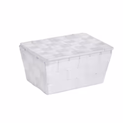 WENKO Panier de rangement Adria avec couvercle Blanc, Panier de rangement, Blanc, Rectangulaire, Polyuréthane (PU), Polyvinyl ...
