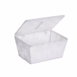 WENKO Panier de rangement Adria avec couvercle Blanc