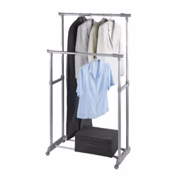 WENKO 4364500100 Twin Bars Portant 87 x 21,5 x 8,5 cm Valet de nuit
