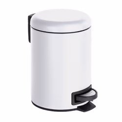 WENKO Poubelle Leman Blanc 3L, 170 mm, 225 mm, 250 mm, 652 g
