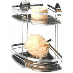 Turbo-Fix étagère d'angle salle de bain, 2 niveaux Wenko