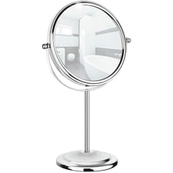 Miroir grossissant x7, miroir grossissant double face sur pied, ø 15 cm, Acier, 20x31,5x12 cm, Chromé - Wenko