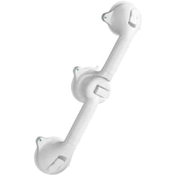 Poignée baignoire de sécurité Secura, barre d'appui salle de bain, fixation sans perçage ventouse, Plastique, 49,5x11,5x8,5 cm, Blanc - Wenko