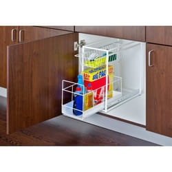 Rangement Sous Evier Cuisine 2 tiroirs coulissants Wanja L23xH45xP45cm