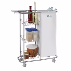 WENKO 12100100 étagère fonctionnelle Métal Gris, Blanc