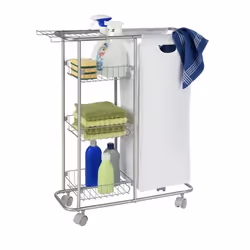 WENKO 12100100 étagère fonctionnelle Métal Gris, Blanc