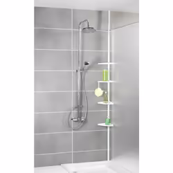 WENKO Compact étagère murale de salle de bain Aluminium, Plastique - Vue supplémentaire 2