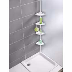 WENKO Compact étagère murale de salle de bain Aluminium, Plastique - Vue supplémentaire 3
