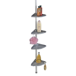 WENKO Compact étagère murale de salle de bain Aluminium, Plastique