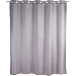 Wenko - Rideau de douche Comfort Flex, Rideau de douche 180x200 cm, lavable en machine et imperméable à l'eau, 10 anneaux rideau de douche intégrés,