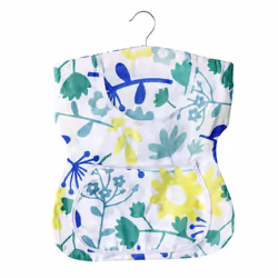 WENKO Robe porte-pinces à linge pour 125 pinces à linge environ, Sac souple pour vêtements, Multicolore, Coton, Motif floral, ...