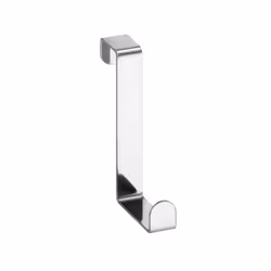 WENKO Crochet De Porte Inox 6 Pieces, Intérieure, Crochet universel, Acier inoxydable, Acier inoxydable, 76 mm, 60 mm