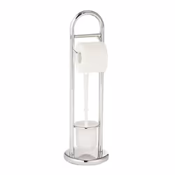 WENKO 15438100 Siena Chrome, Support et brosse pour toilettes, Chrome, Polypropylène (PP), 190 mm, 190 mm, 630 mm