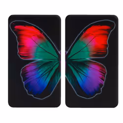 WENKO Papillon, Rectangulaire, Verre, Plastique, Multicolore, Produits de panification, Fruit et légume, Image, 300 mm