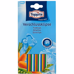Verschlußclips 100er Karte Couleur farblich sortiert Taille de l'emballage 1