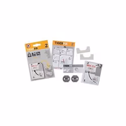 Tiger tigerfix adhésives Système numéro 2 pour équipement Séries, métal, chromé, 0,6 x 3,3 x 2,9 cm, de 2 unités