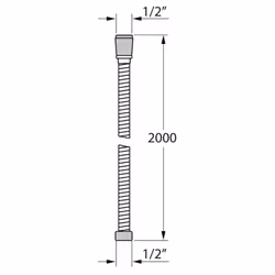 Tiger Flexible de douche Fluxhose 200 cm Chrome