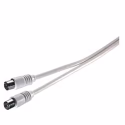 Vivanco Coaxial plug/Coaxial socket, 5m, 5 m, Coaxial plug, Coaxial socket, Gris