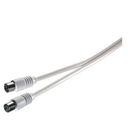 Vivanco Coaxial plug/Coaxial socket, 5m câble coaxial Gris