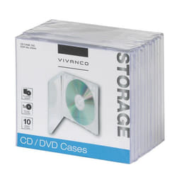 Vivanco 31694 étui disque optique Boîtier double 1 disques Transparent