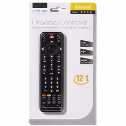Vivanco UR 12 BN télécommande CD/MD, DVD/Blu-ray, SAT, TV, Boitier décodeur TV, VCR Appuyez sur les boutons