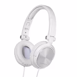 Vivanco DJ 30, Avec fil, 20 - 20000 Hz, Musique, Écouteurs, Métallique, Blanc