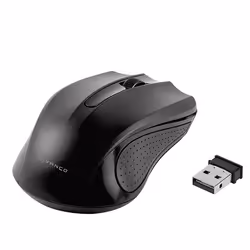 Vivanco 36639, Ambidextre, Optique, RF sans fil, 1000 DPI, Noir