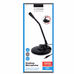 Vivanco 36649 microphone Noir Microphone de PC