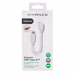 Vivanco Adapter USB Type-C USB C micro USB Blanc