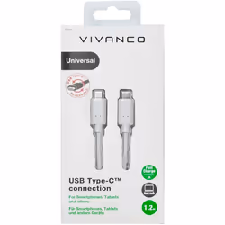 Vivanco 37561 câble USB 1,2 m USB C Blanc
