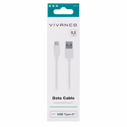 Vivanco DCVVUSBC20A05W câble USB 0,5 m USB A USB C Blanc