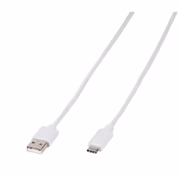 Vivanco 39452, Blanc, USB A, USB C, 1 m, Mâle, Mâle