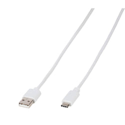 Vivanco 39452 câble de téléphone portable Blanc 1 m USB A USB C
