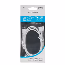 Vivanco 39452 câble de téléphone portable Blanc 1 m USB A USB C