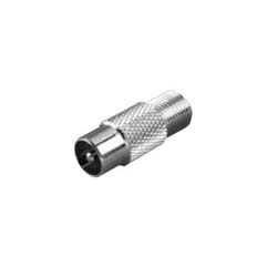 Vivanco F Short Adaptor connecteur de fils 1x F, 1x Coax Chrome