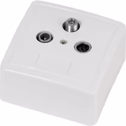 Vivanco STO AP/UP S1 Antennendose SAT TV UKW Aufputz Enddose, 1 paire(s)