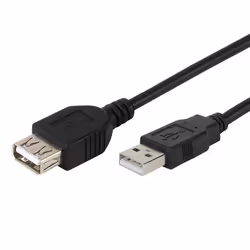 Vivanco USB 2.0 3m, 3 m, USB A, USB A, USB 2.0, Femelle/Femelle, Noir