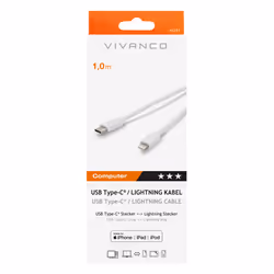 Vivanco CC UC L 10 1 m Blanc