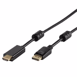 Vivanco DisplayPort - HDMI, 1,5 m, DisplayPort, HDMI, Mâle, Mâle, Or