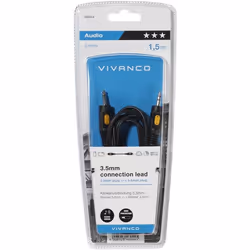 Vivanco 46044 câble audio 1,5 m 3,5mm Noir, Orange