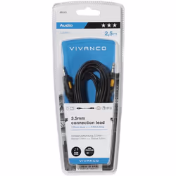 Vivanco 46045 câble audio 2,5 m 3,5mm Noir