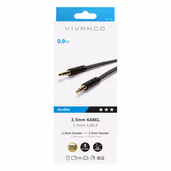 Vivanco 46/10 09FG câble audio 0,9 m 3,5mm Noir